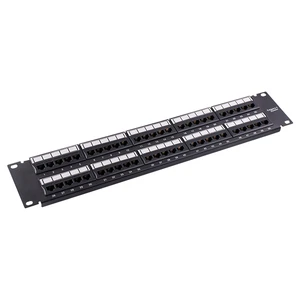 Manufacturer 50 Port Utp Cat3 Rj11 Patch Panel Cat3 Keystone Jack Metal Patch Panel UTP Rj11 Cat3 Patch Panel