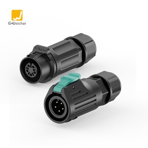 LP 12 Waterproof Male Female Cable Connector 5 Pin Electric Plug Connector Female Dc Power Plug Connector