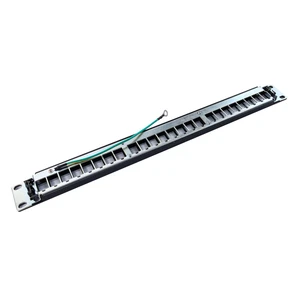 1U 24 Ports FTP Blank Ethenet Copper Patch Panel for 19'' Rack with Shutter and Earthing