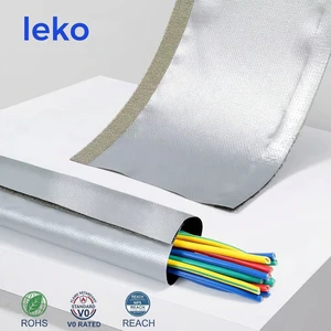 Cable Sleeve Hook Loop Wire Wrap Energy Storage Flame Retardant Heavy Duty Industrial Protector Custom