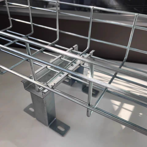 Steel Wire Mesh Cable Tray Electro-Galvanized Heavy Duty High Capacity for Cable Support in Industrial Power Distribution Zones