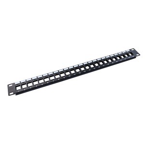 24 Port Cat6 UTP RJ45 Patch Panel 1U 19 Inch Rack Mount Network with Cable Manager