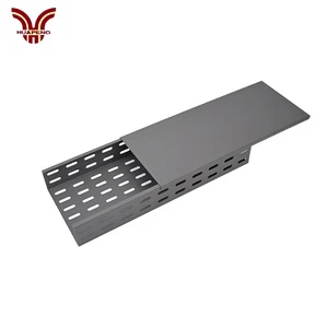 HUAPENG Perforated Cable Tray Direct Factory Carbon Steel Powder-Coated Custom Fire-Resistant Slotted Cable Tray