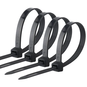 Nylon Cable Ties Tie Wraps Zip Ties 100pcs Per Pack Self-locking 7.87 Inch 3.6mm Black White Colors PA 66 CE Certified Cables