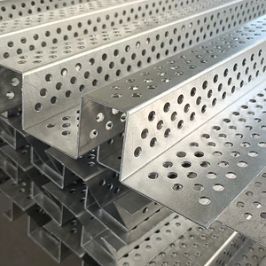 Great Wall Plate Metal Aluminum Alloy Profile Punched Round Hole Corrugated Panels For Hospital & Villa Fluted Wall Panel