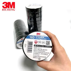 Wholesale 3M 160 Vinyl Electrical Tape 18mm x 20m Flame Retardant PVC Insulating Tape for Electrical Engineering and Repairing
