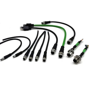 IP68 3 4 5 6 8 12 17 Pin a B D Code Male Female Waterproof M5 M8 M12 M16 Cable Connectors
