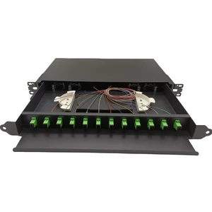 OEM Factory 12 Port Sc Fiber Patch Panel Fully Populated Single Mode Fibre Patch Panel