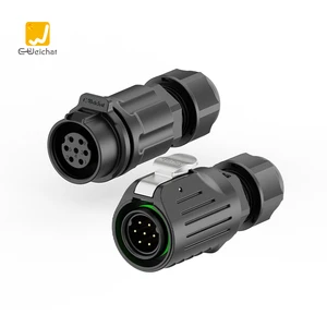LP 16 Male Female Waterproof Plug Connector Electric Wire Waterproof Plug Connector 7 Pin Waterproof Dc Power Connector