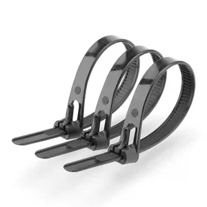 Reusable Adjustable Cable Tie Nylon 66 Plastic Releasable Zip Ties Wraps Nylon Cable Ties
