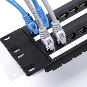 Factory Distribute 8ports 16 Ports 24ports 48 Ports 110 IDC 19'' UTP Unshielded Cat6 Patch Panel With LED Light Cat6 Patch Panel