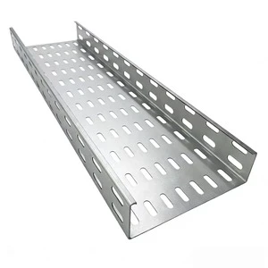OEM Galvanized Slotted Cable Tray With Cover Cable Assemblies Management Solution For Industrial Construction