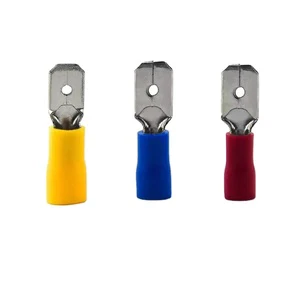 Factory MDD1.25-5.5 Double Wire Tubular Copper Cable End Caps Cold-Pressed Insulated Terminal Wire Connector Spade Cable End Cap