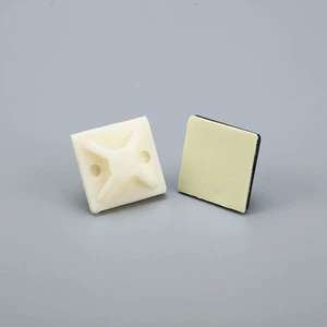 Nylon Self Adhesive Wire Tie Mount Base for Sticking on Wall
