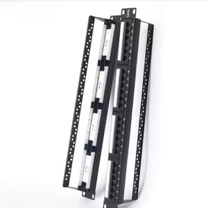 Hot Selling 8P8C Network Patch Panel Rack Mount 1U RJ45 24 Port Cat5e Cat6 Cat6a UTP Data Ethernet Lan Patch Panel