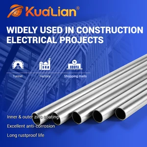 KUALIAN Corrosion Resistant Galvanized Electrical Conduit Metal Wire Tube For Municipal Construction