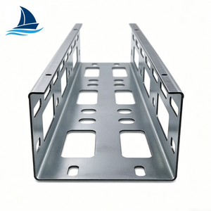 Floor Cable Tray 200x100mm Galvanized Steel Perforated Industrial Cable Tray for Workshop