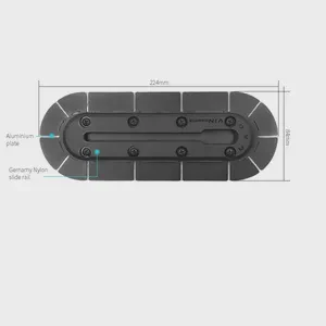 Kayak camera mount for go pro holder phone bracket 8.8'' track mount adhesive glue paste sliding track mount for kayak for ram