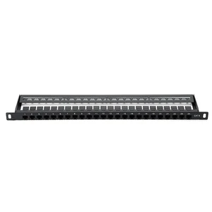 Cold rolled steel 24 Port CAT6 Keystone Patch Panel Straight Through Network Patch Panel