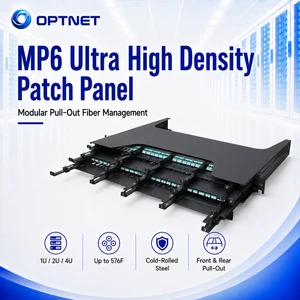 KEXINT High Density 144-Core Data Center Patch Panel 19 Inch 1U ODF Fiber Optic Equipment MPO MTP-LC Connector SM/MM/OM3 Fiber
