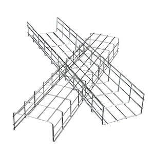 JS Industrial Hot-Dip Galvanized Steel Wire Mesh Cable Tray With Corrosion Resistance Accessories For Cable Laying Construction