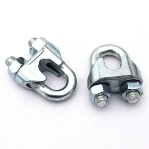 DIN741 Cable Clamp Rigging Fasteners Zinc Plated Galvanized Adjustable Steel Wire Rope Clips