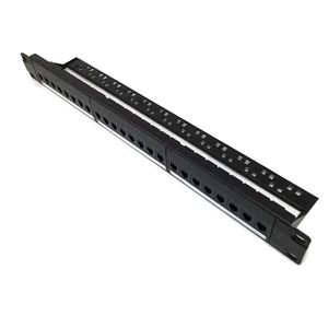 12 24 48 Port Network Cable Patch Panel CAT 5 CAT 6 With RJ45 Connector UTP Fiber Optic Patch Panel