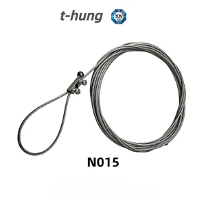 OEM Adjustable Lighting Suspension Cable With Loop End And Cable Gripper, Galvanized Steel/ Stainless Steel For Light Fixtures.