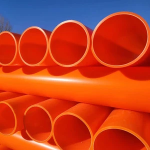 MppHigh-Voltage Cable Duct Orange HDPE Power and Communication Conduit High Pressure Durable Cable Protection Pipe Buried