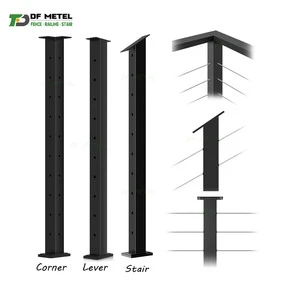 DF 4mm Wire Rope 316 Indoor Cable Railing Post Railing Outdoor Balcony Stainless Steel Post 3/16 1/8 42