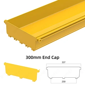 End Cap of 300mm Fiber Cabel Duct Tray Terminator for Decorative Cover