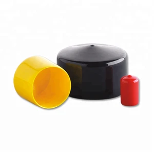 Round Black Flexible Soft Screws Bolts Dust Protective Vinyl End Caps Thread Steel Tube PVC Pipe Plastic Rubber End Cap