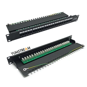 1U Audio Patch Panel 25 Port Patch Panel Cat3 Rj11 Voice Patch Panel for Telephone