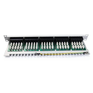 Cat3 UTP 25 Port RJ11 Telephone 1U 19 Inch Rack Mount Patch Panel