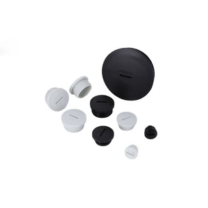 M22 PG16 White Black Plastic Locking Hole Plug Button Cable End Cap Cable Threaded Plug Cap