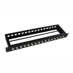 MT-4203 Cheap 1U BNC Connector 16 Port Patch Panel F Connector CATV Patch Panel with Dust Cover