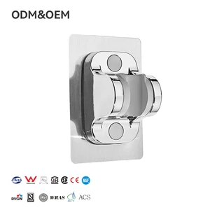 FANSKI in Stock Modern ABS Chrome Surface Wall-Mounted Adjustable Shower Hand Holder with Strong Adhesive Bracket for Bathroom