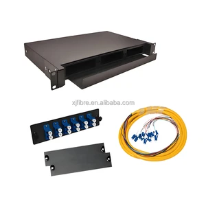 Factory Price 1U 19inch 12 24 32 48ports Rack Mounted ODF Televes Model Fiber Optic Patch Panel