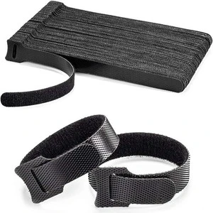 Cable Ties Velcroes Ties Hook Free12mm Nylon Yellow Cable Tie Custom Logo Printed Back-To-Back Cable Ties