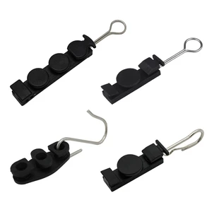 S Type Plastic Metric Transmission Line Fitting Tension Clamp For Fiber Optic Drop Wire 2*5mm