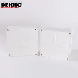 Durable Dekko White Black 160x160x50mm PVC Junction Box Knockouts Waterproof Cable Management Enclosure Conduits Fittings
