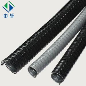 Wholesale Customized PVC Coated Black Corrugated High-Temperature Flexible Steel Conduit Workshop Cablel Conduit & Fittings