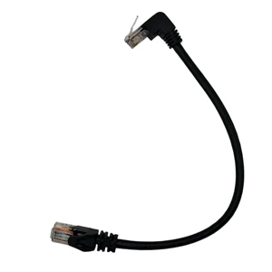 High Performance Right Angle RJ45 Ethernet Patch Cable for Space Saving Network and LAN Custom Cable Assembly