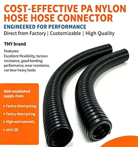 TMY Corrugated Flexible Nylon Split Electrical Wire Cable Conduit 100m Length Multi-color Industrial Use