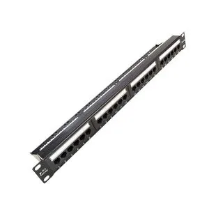 19 Inch 1U Unload Patch 24port Rj12 Rj11 Rj45 Network 3m Patch Panel