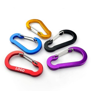 Custom Climbing Carabiner Clips Wiregate Aluminum Alloy Quick Hook Gourd-Shaped Flat Buckle Steel Wire Spring Wholesale