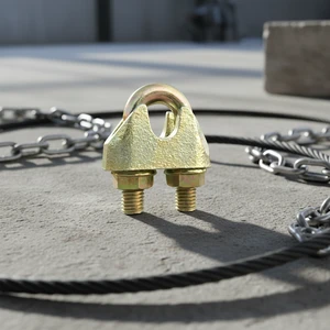 China Manufacturers Din1142 Electro Galvanized Malleable Wire Rope Clamp