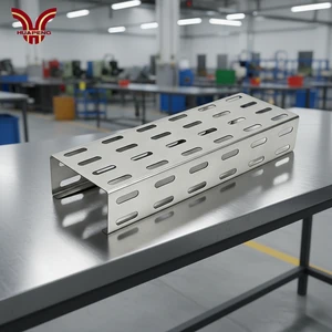 HUAPENG Commercial Complex Cable Trays Outdoor Waterproof 304 Stainless Steel Perforated Cable Tray
