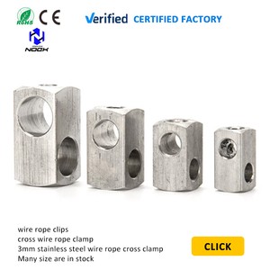 Customized Stainless Steel Adjustable Cross Wire Rope Clamp Simplex Wire Rope Clip For Stage Lighting Rigging