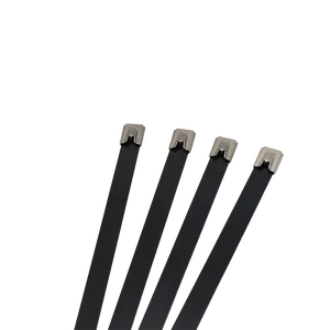 PVC Covered Cable Tie Ball Lock Type Metal Wrap Cable Tie